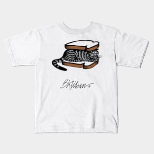 B kliban cat, hamburger sandwich cat Kids T-Shirt